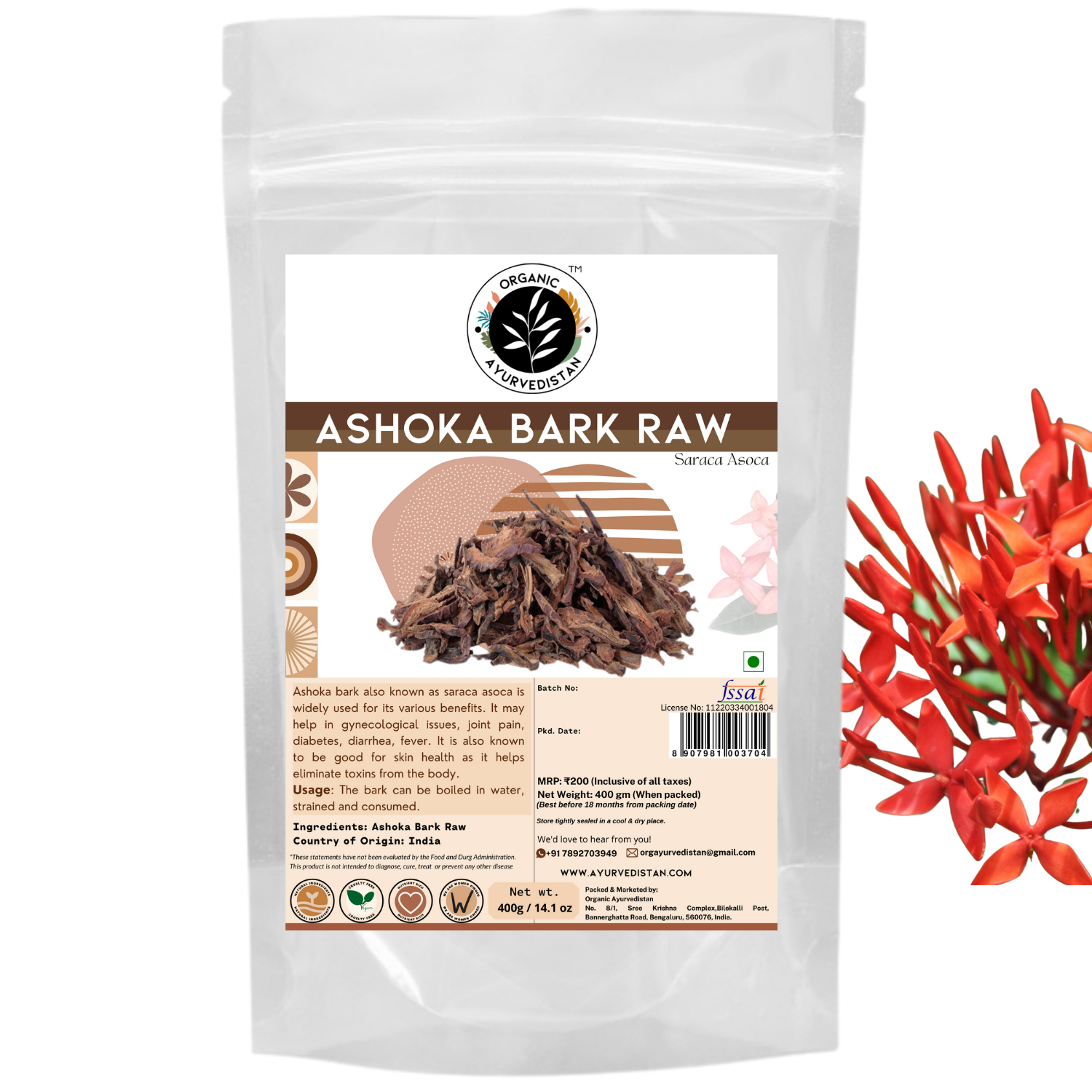 Ashoka bark raw